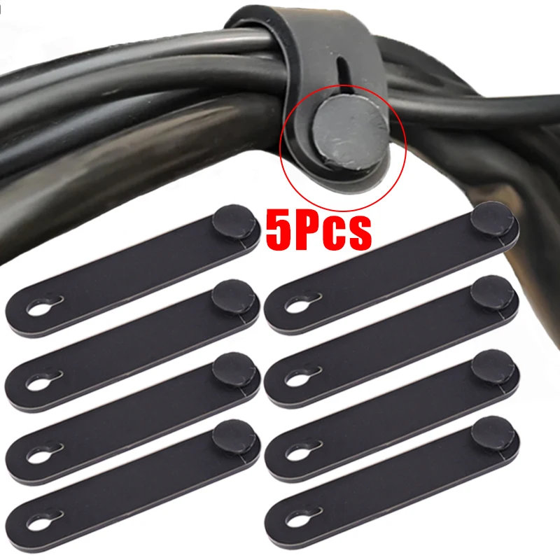 5-1Pcs Motorcycle Rubber Frame Securing Cable Wiring Harness Power Cord Ties Clutch Line Brake Cable Ties Elastic Fix Stripe