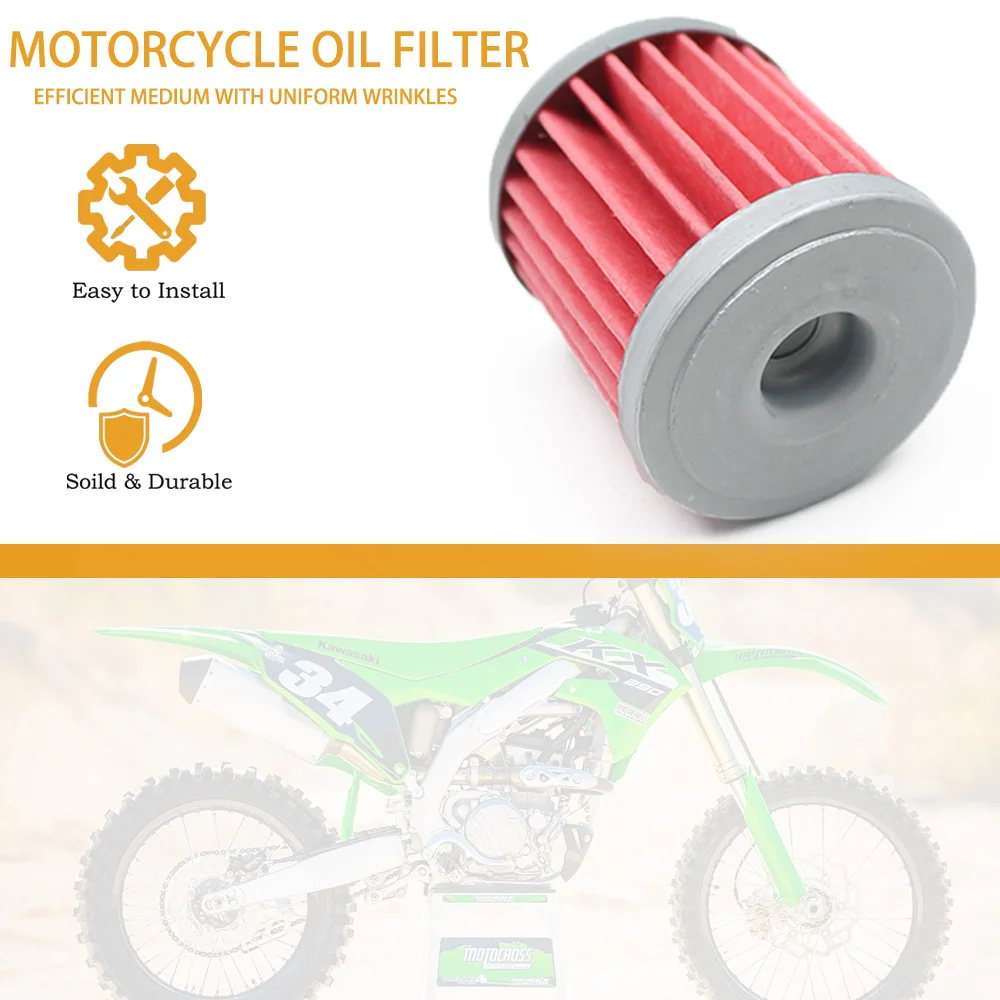 

Oil Filter For Kawasaki KX250F 2004 2020 KX250 2006 2008 KX450F 2016 2020 Motorcycle