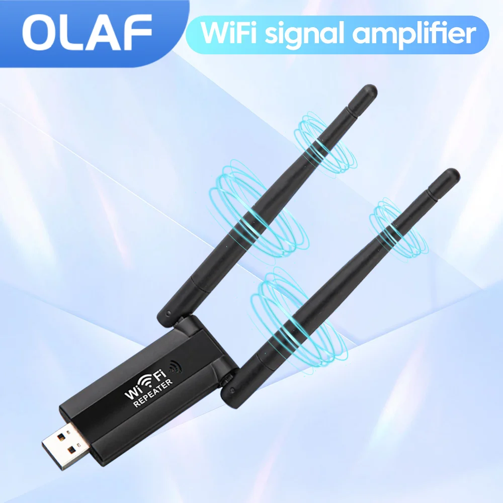2.4G 300Mbps Wireless USB WiFi Repeater Extender WiFi Signal Amplifier Booster Long Range Wi-Fi Router Home Network Extension