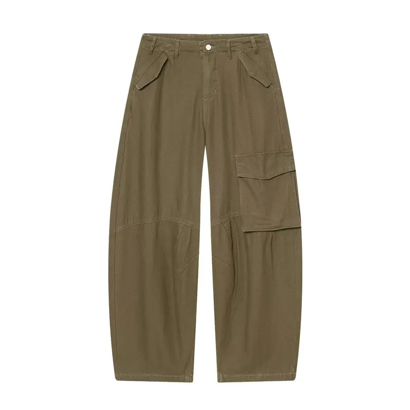 2025 Winter New Women's Workwear Pants mid Waist Long Trousers Versatile Fashion Design Commute Style Natural Waist Button