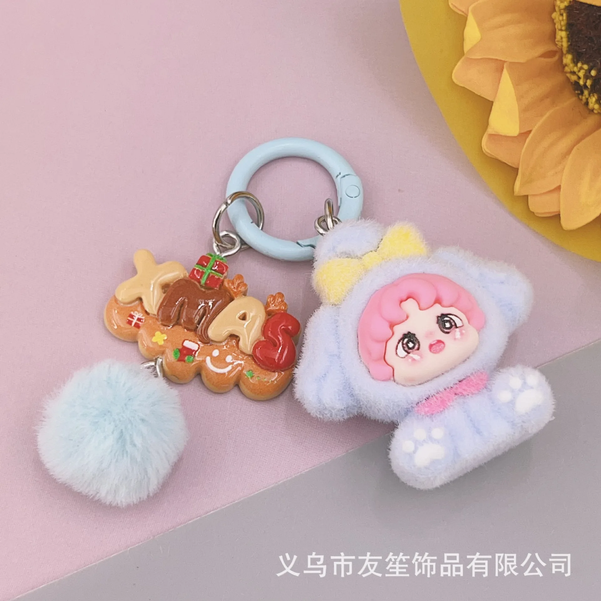 1PCSNewly released small bear three-dimensional keychain, Christmas atmosphere pendant, accessory figurine keychain