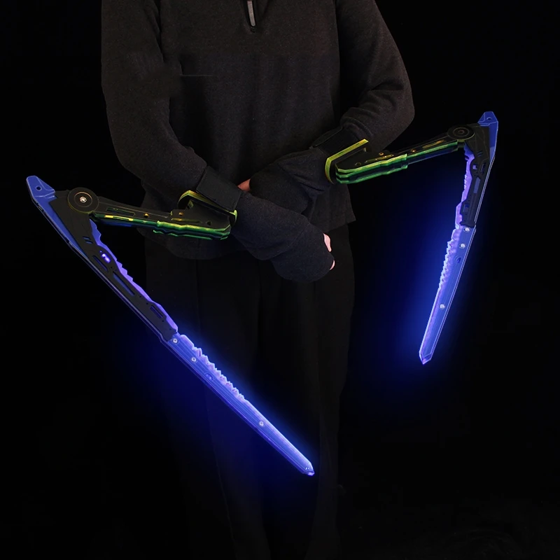 

Bendable Cyberpunk Immortal Luminous Folding Mantis Knife Acrylic Luminous Swords Weapon Model Cosplay Prop Peripheral Toys