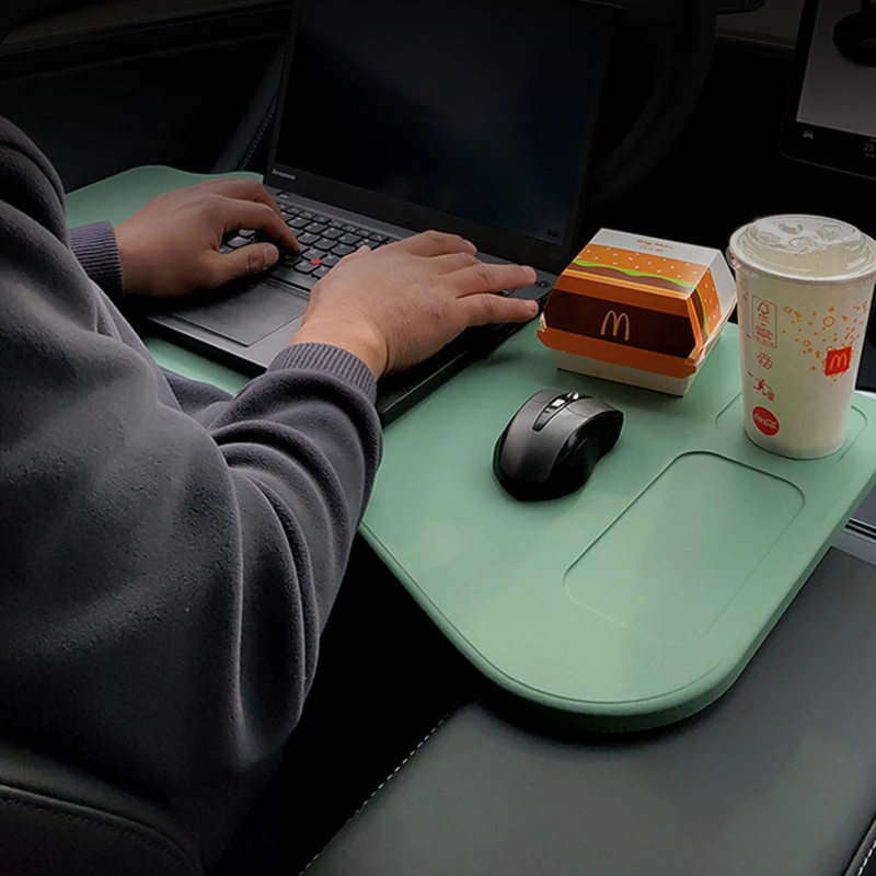 Car Laptop Desk Trestle Table For Tesla Model 3 S X Y Folding Meal Table Steering Wheel Tray Worktable Plate Portable Universal