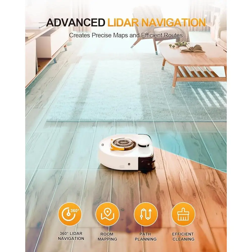 Обновление 2024 года, автоматический робот-пылесос, швабра 22000 Па, всасывание, мощная очистка, самоопорожняющийся умный HEPA-фильтр для предотвращения препятствий