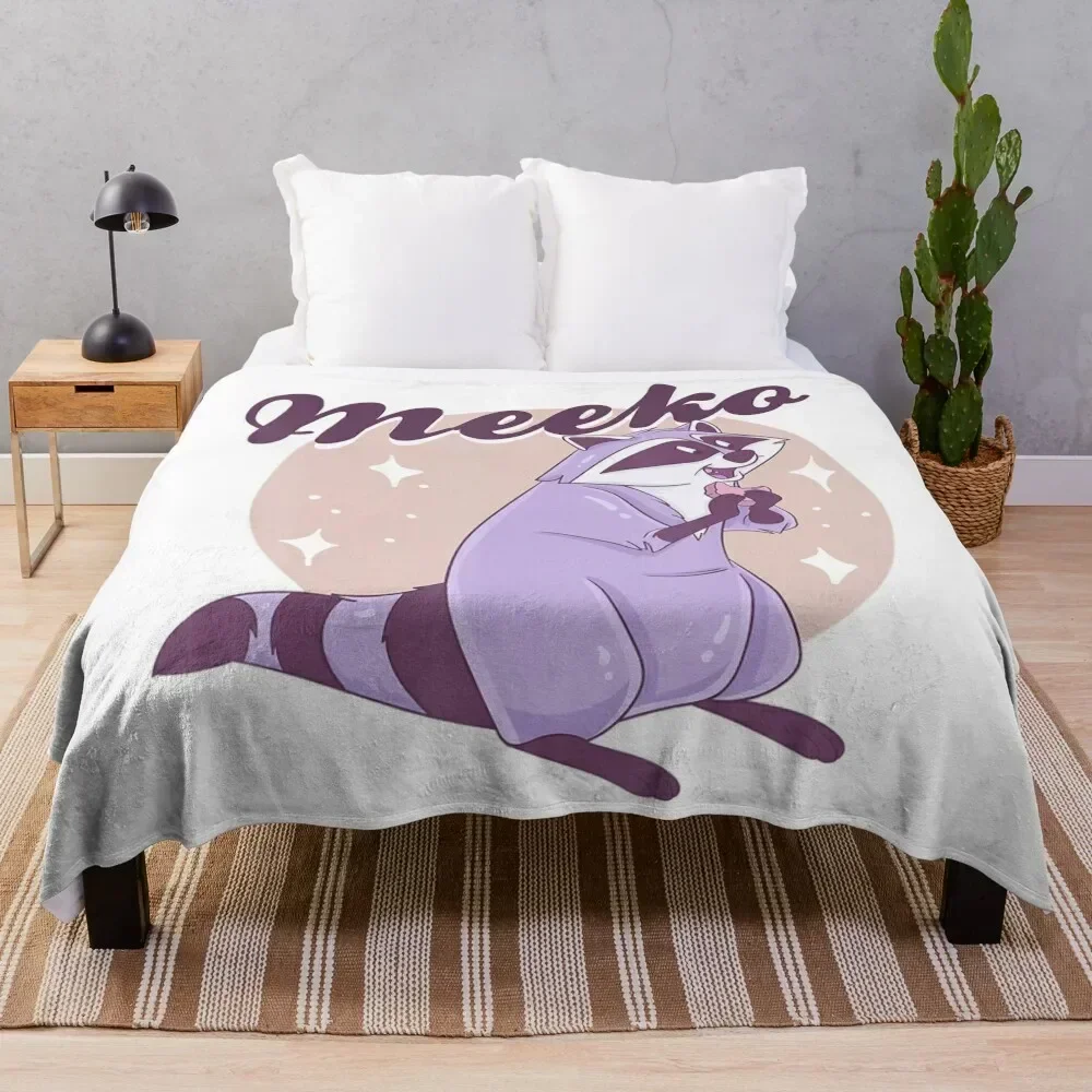 

Lovely cute Animal is Eating in the Funny Mood Throw Blanket Soft Warm Blanket Gift for Grandparents