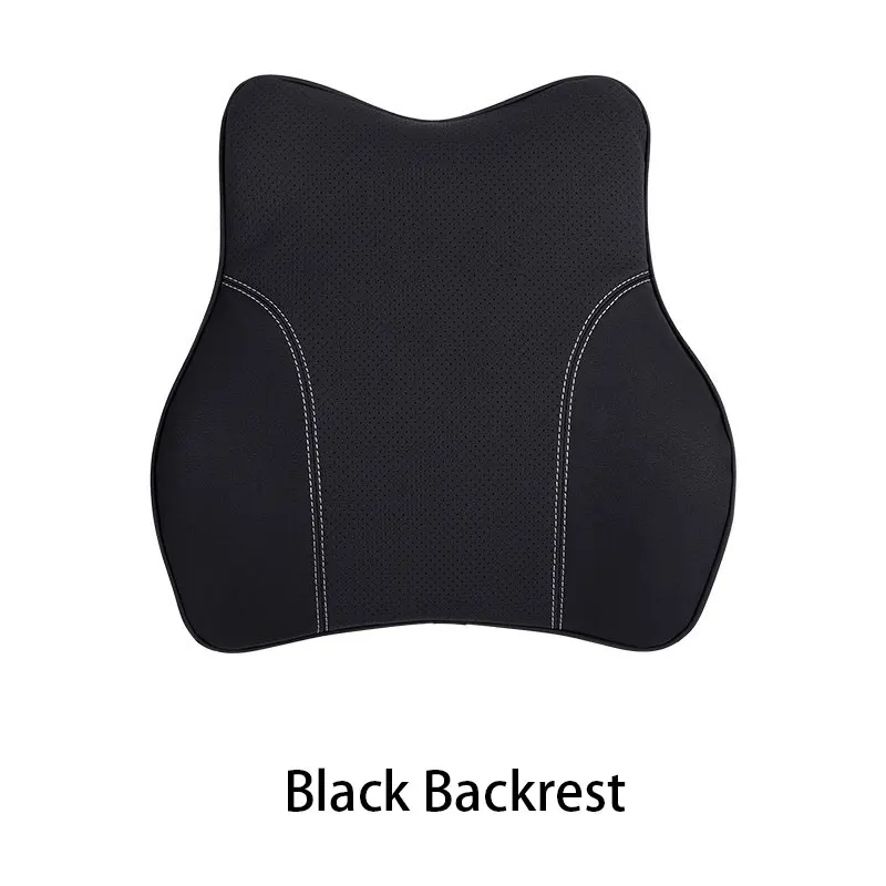

For Tesla Model 3/Y/X/S Seat Headrest Travel Rest Neck Pillow PU Leather Neck Pillow Memory Foam Pillows Car Accessories