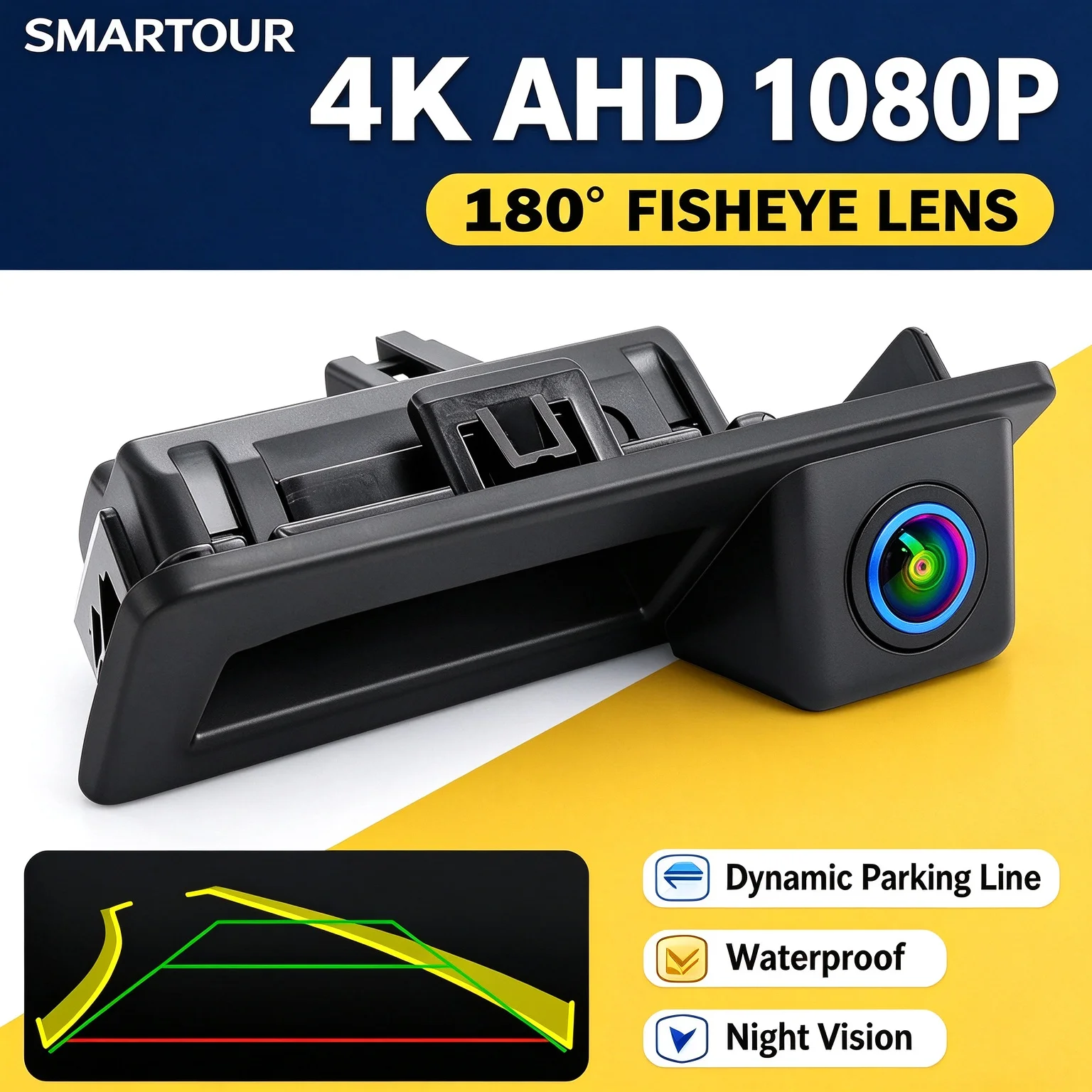 Dynamic Guideline Reverse Camera For Audi A4L A3 VW TouranL TiguanL Teramont C-Trek LavidaPlus Sagitar Skoda Superb Octavia