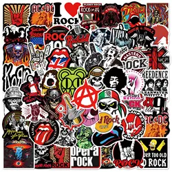 100Pcs Classic Rock Stickers Rock Roll DIY Stickers Scrapbooking Phone Luggage Skateboard Waterproof Decals