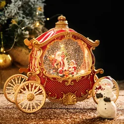 Christmas Eve Old Man Carriage High-End Music Box Music Box Children's Birthday Gifts Crystal Ball Snowy