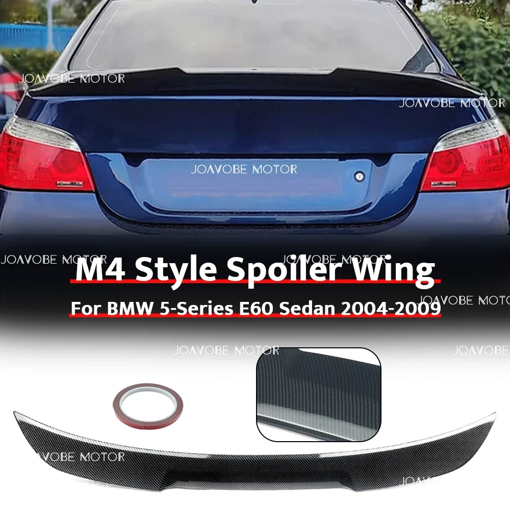 

Glossy Carbon Fiber M4 Style Rear Spoiler Wing For BMW 5-Series E60 Sedan 2004-2009