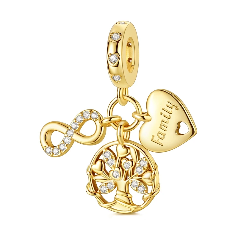 Original 925er Silber Gold Charms Perlen passend für Armbänder DIY Glühwürmchen Wal Ballettschuhe Anhänger für Damen Schmuck