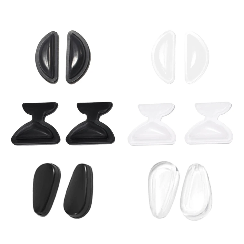 

652F 30 Pairs 1mm Clear Nose Cushions Anti Slip Silicone Pads Secure for Full Frame Glasses and Sunglasses