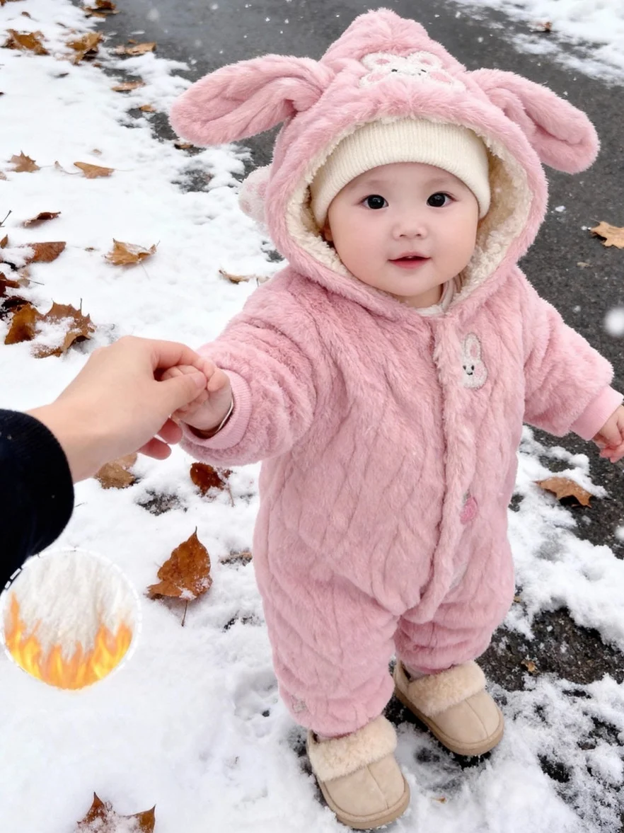 

Наряд Thiened Fce Baby Rer, зимняя уличная одежда для младенцев и малышей, очаровательный милый костюм с овсянкой для мальчиков и девочек