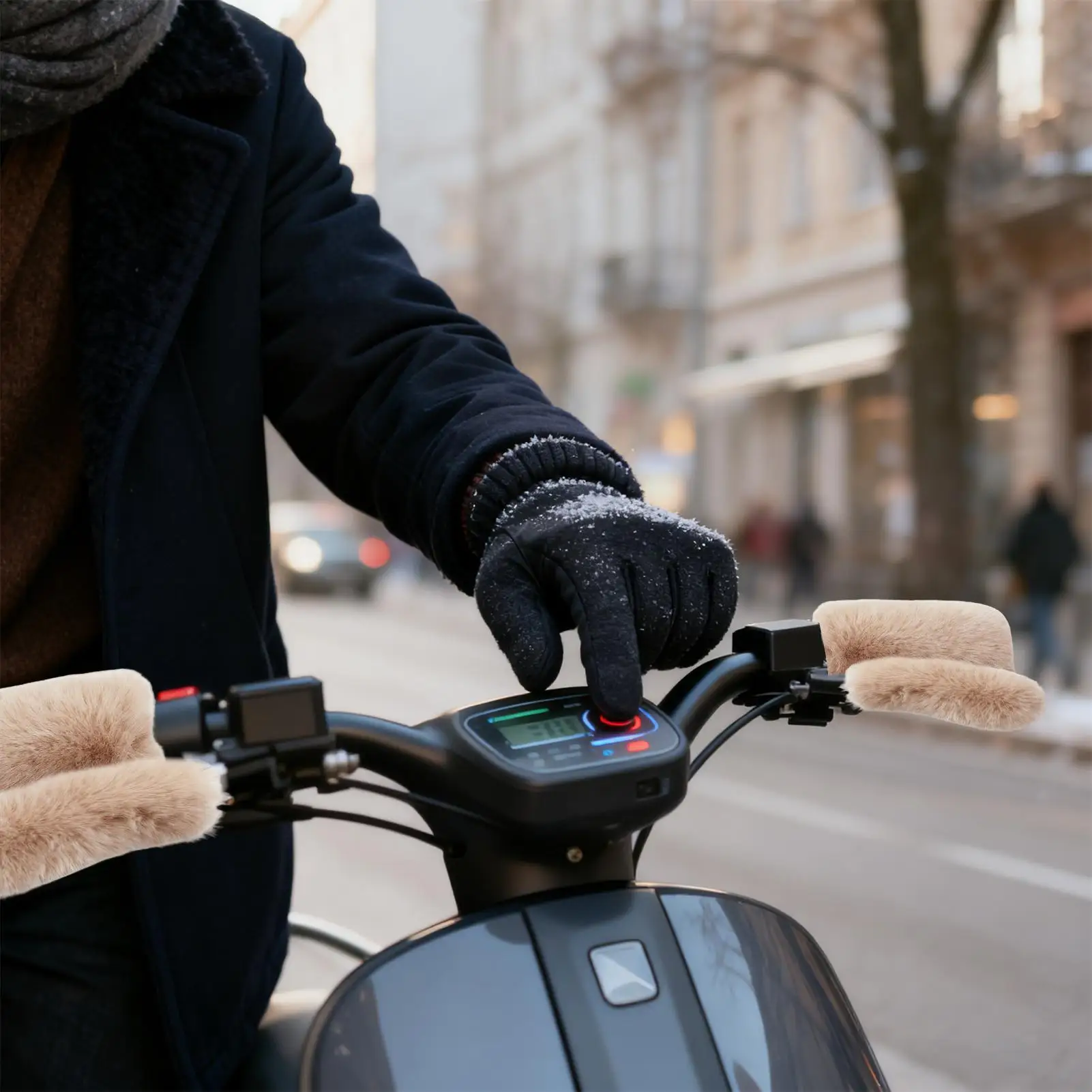 Scooter Handle Cover Plush Hand Guard Windproof Windproof Warm Cover For Motorbike Riding Snowmobile Atv Winter Summer Cycling