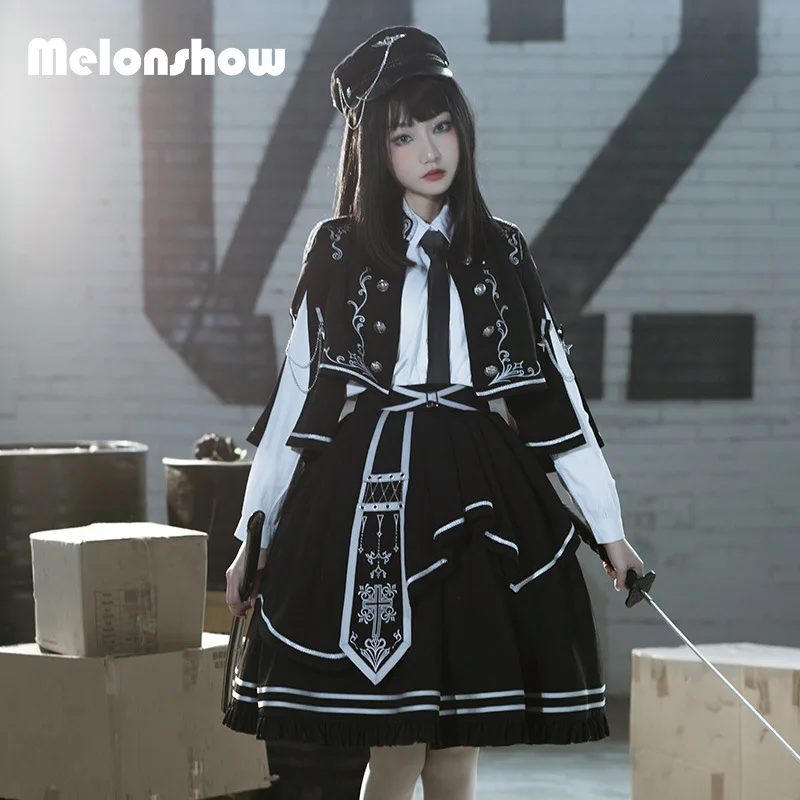 Lolita Women Jk Blouse Skirt Suit Girls School Uniform Set Gothic Black Dress Japanese Harajuku Cosplay Costume Sailor Clothing