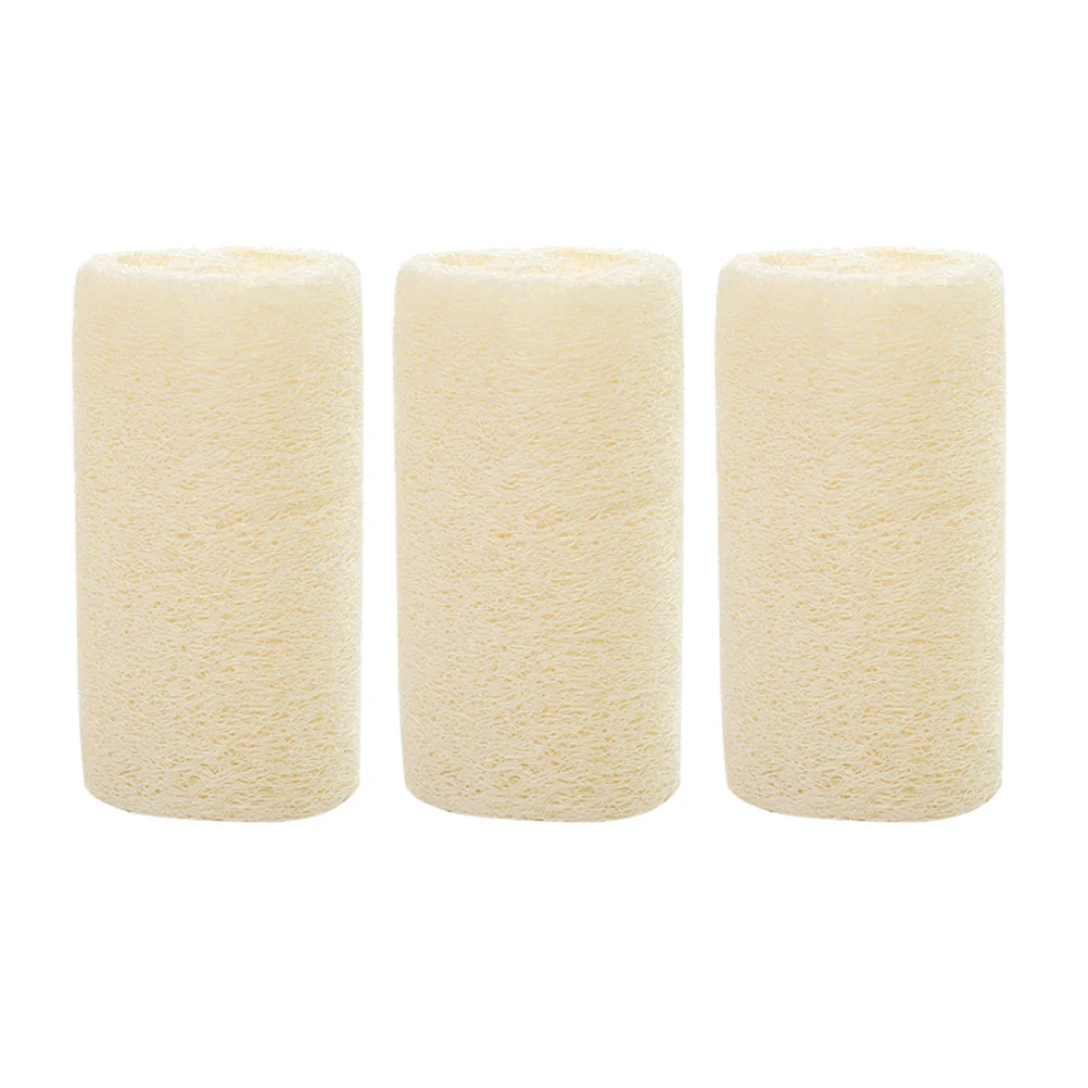 3 قطعة اللوف الطبيعي الإسفنج لطيف التقشير منشفة استحمام السلس الجلد المطهر لينة الجسم الغسيل دش بوف اللوف الإسفنج منصات