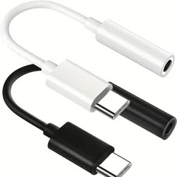 Type C To 3.5mm Aux Adapter USB TypeC to 3.5mm AUX Jack Audio Cable Earphone Cable Converter For iPhone 15 Samsung Xiaomi Huawei
