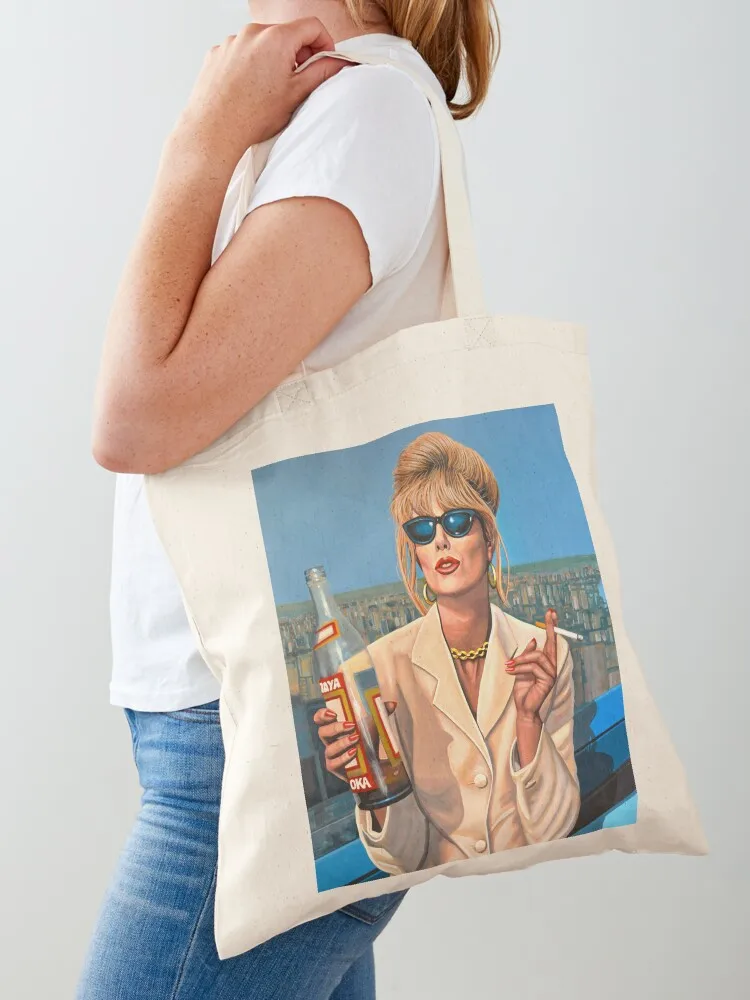 

Joanna Lumley as Patsy Stone painting Tote Bag bags woman 2025 shopper bag women canvas eco bag folding custom canvas