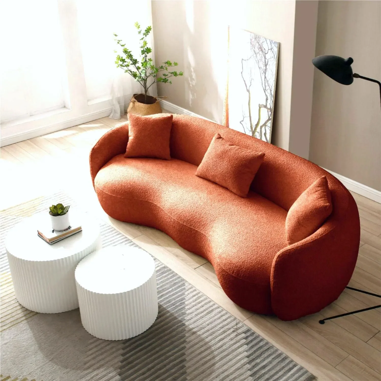 

Minimalist and High-end Customized Living Room Sofa Set with Comfortable Fabrics for Living Room Decoration