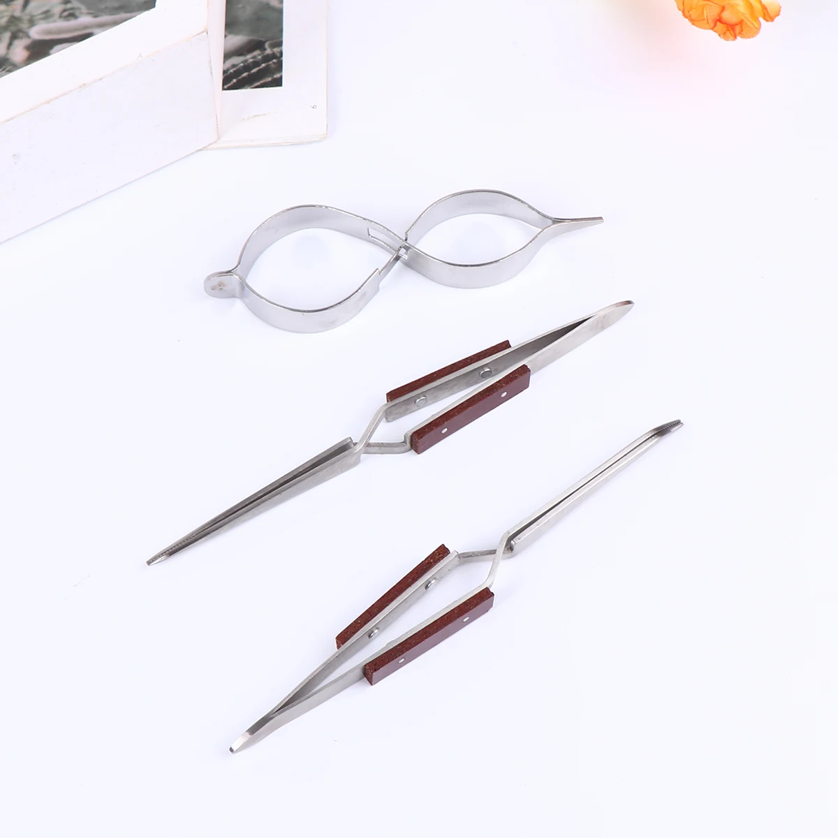 

3PCS Soldering Tweezers Welding Tool Set Curved Straight Tip Clamp Jewelry Making Electronics Durable Carbon Steel