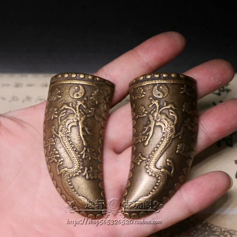Pure copper yin-yang cup, vintage bronze artifact