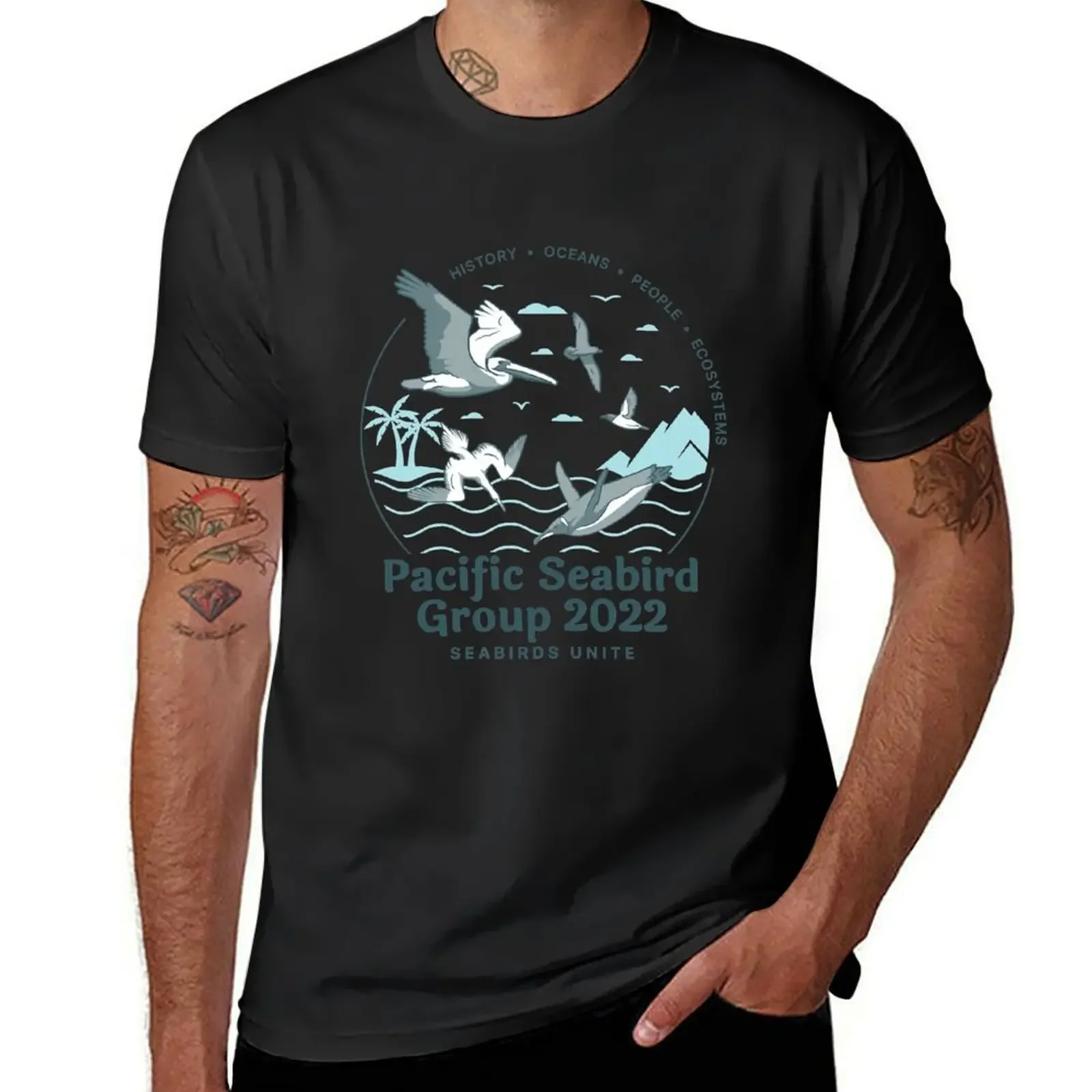 Pacific Seabird Group 2022 Seabirds Unite Classic T-Shirt shirts graphic tees tops Men's cotton t-shirt