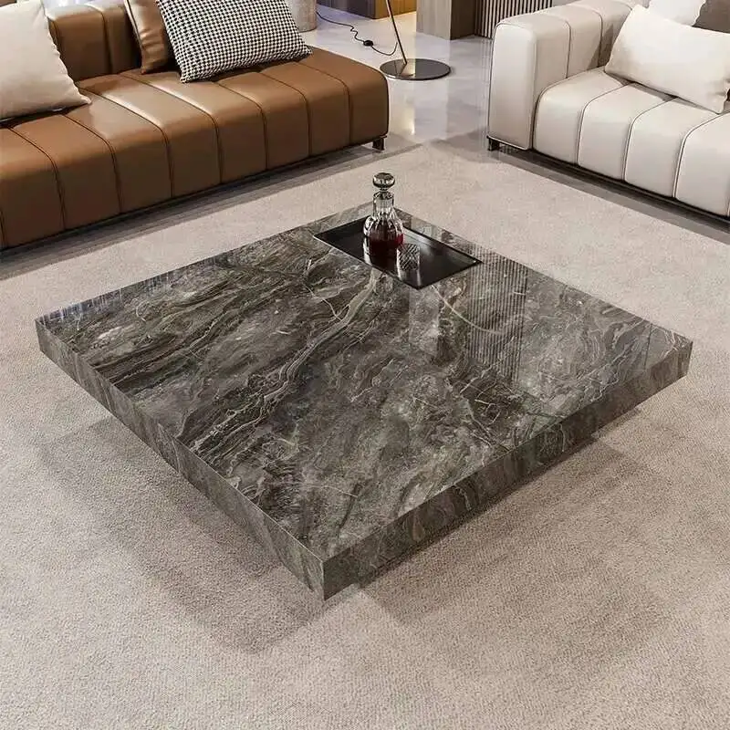 

Уникальный, простой, эстетичный дизайнерский журнальный столик с выдвижными ящиками для экономии пространства, в скандинавском стиле, для гостиной, мебель для салона