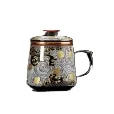 

Gold and silver wrong office cup 999 sterling silver ceramic silver master teacup