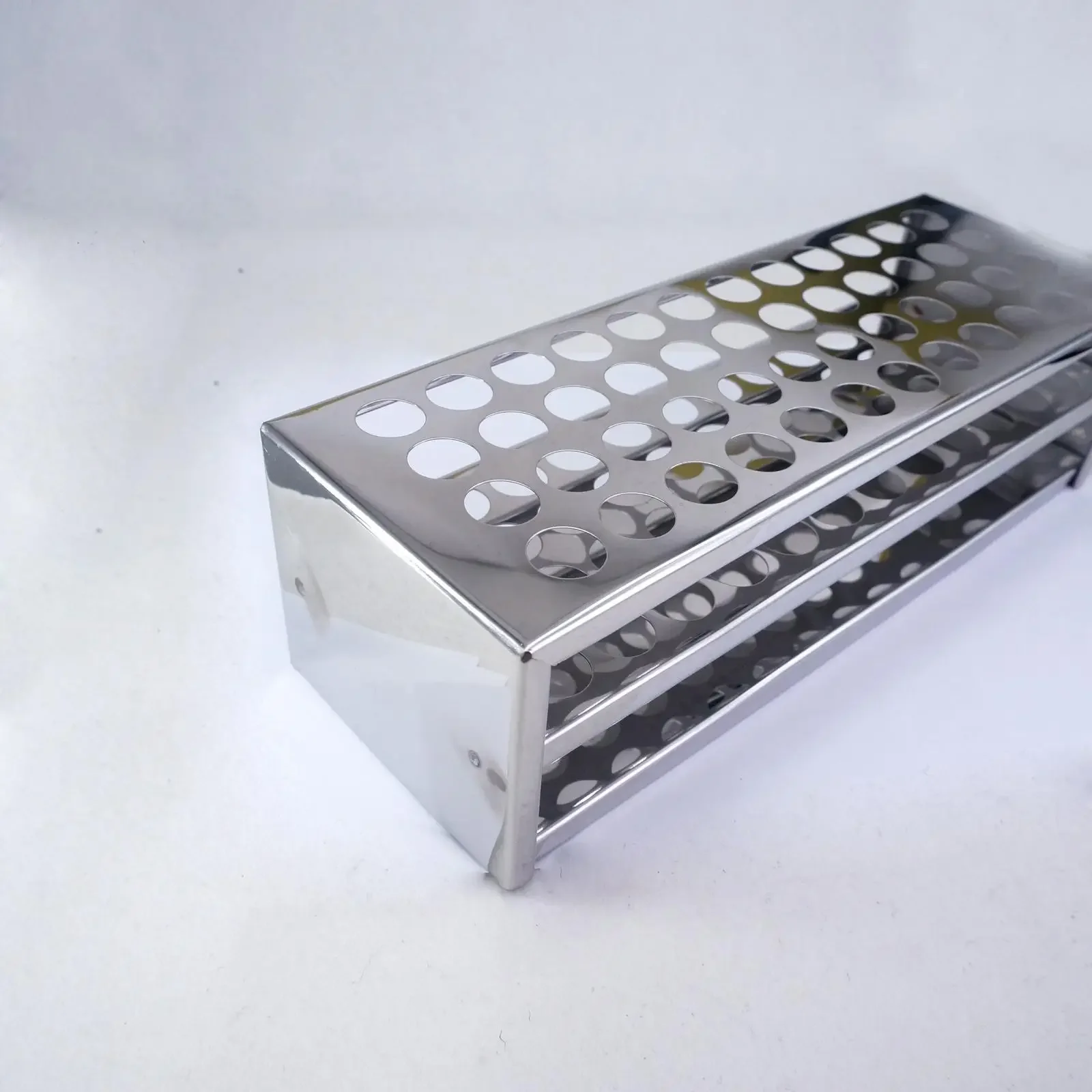 16 Mm Diam X 48 Gaten Rvs Reageerbuisrek Holder Opslag Lab Stand