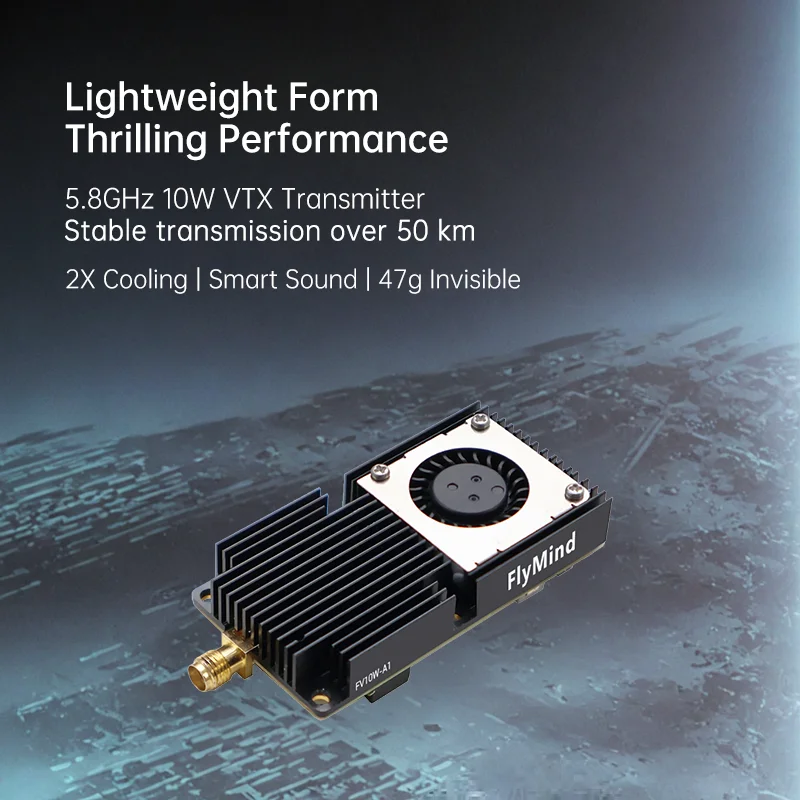 

5.8ghz 10w 80ch Vtx Transmitter Fpv Racing Drone Part Mindvision Fv10w-a1