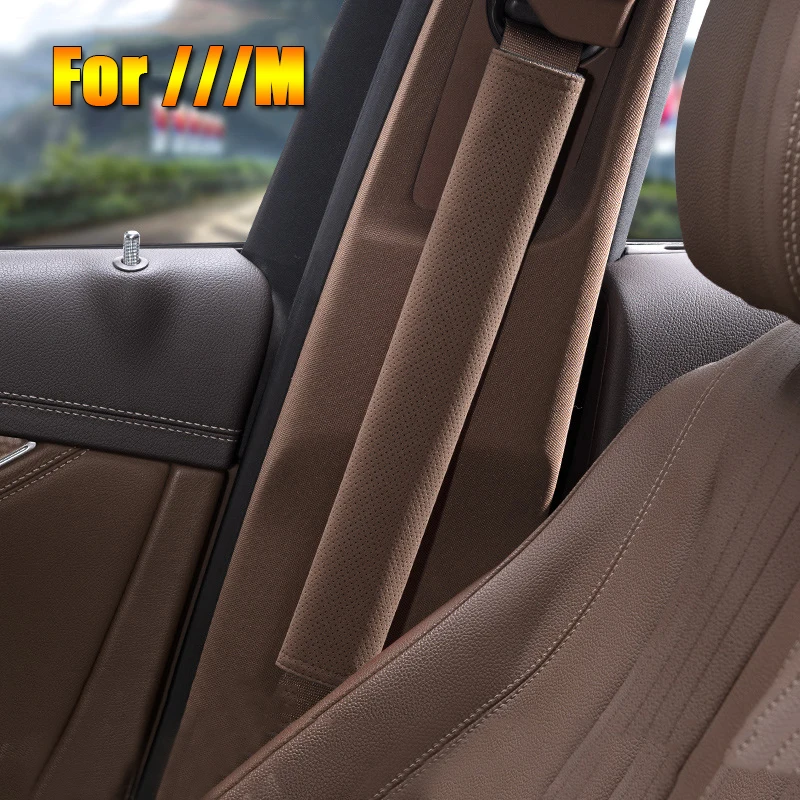 1 PCS Car Seat Belt Cover Suede Safety Belt Shoulder Cover Protection Pad For BMW M1 M2 M3 M4 M5 M6 M8 X3M X4M X5M X6M XM