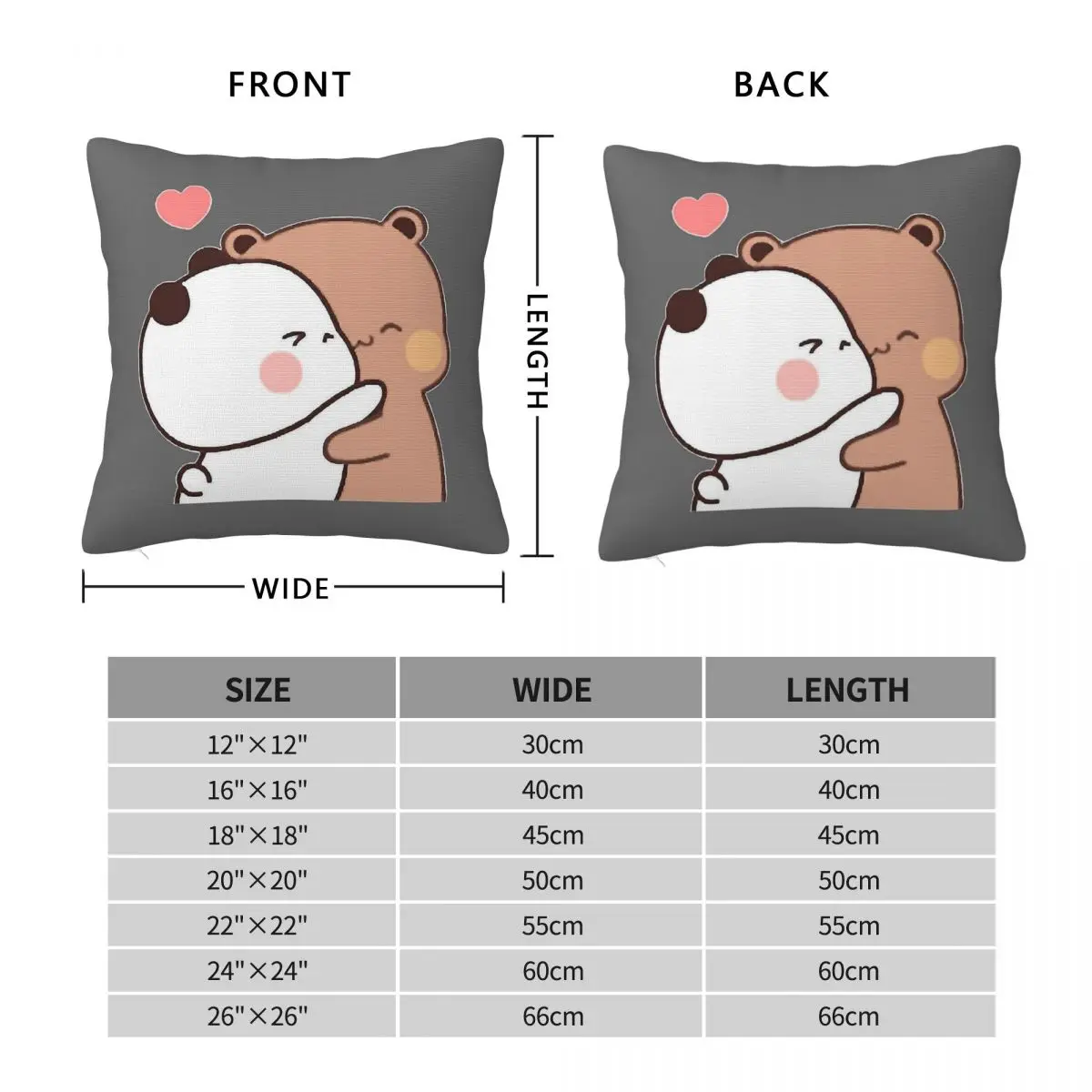 Bubu Dudu Cuddle Square Pillowcase Polyester Linen Velvet Pattern Zip Decor Room Cushion Cover 18