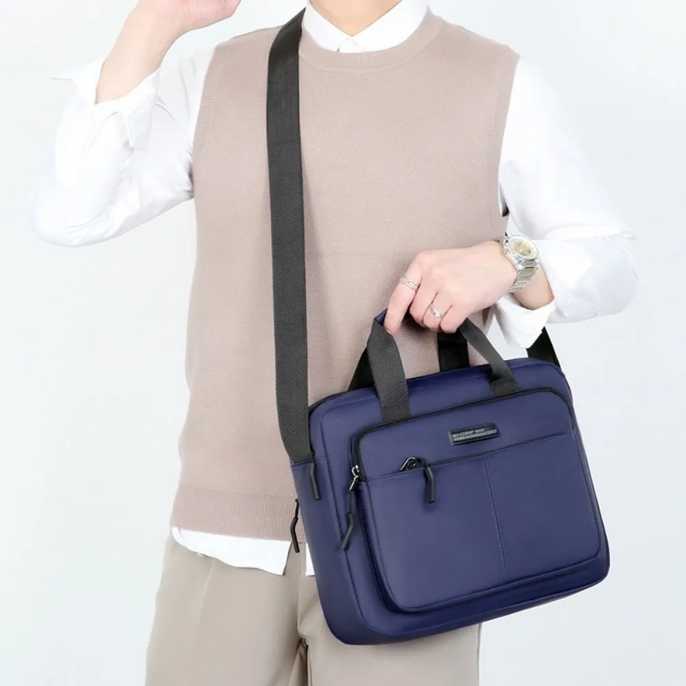 

Portable Oxford Men Briefcase Large-capacity Multifunctional Messenger Bag Horizontal Business Bag A4 Book Handbag