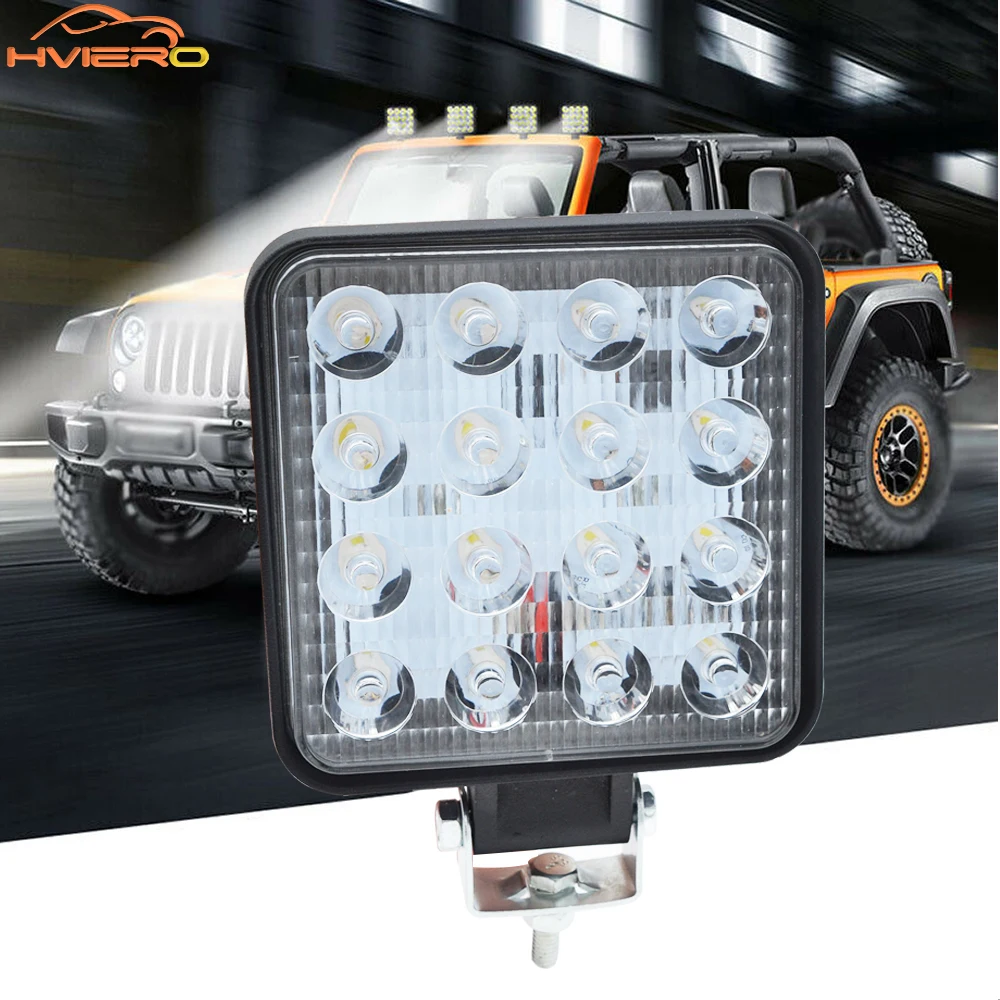 1pcs Working Fog Lights Spot Bulb 4 Inch 42W 48W LED Auxiliary Lamp for Offroad ATV UTV Truck Tractor Motorcycle HeadLamp 12-24V