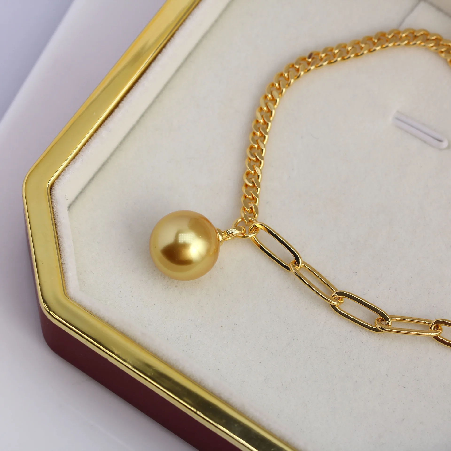 DIY Pearl Accessories New Copper Gold-plated Temperament Paperclip Bracelet Chain Bracelet Empty Holder Commuting Versatile