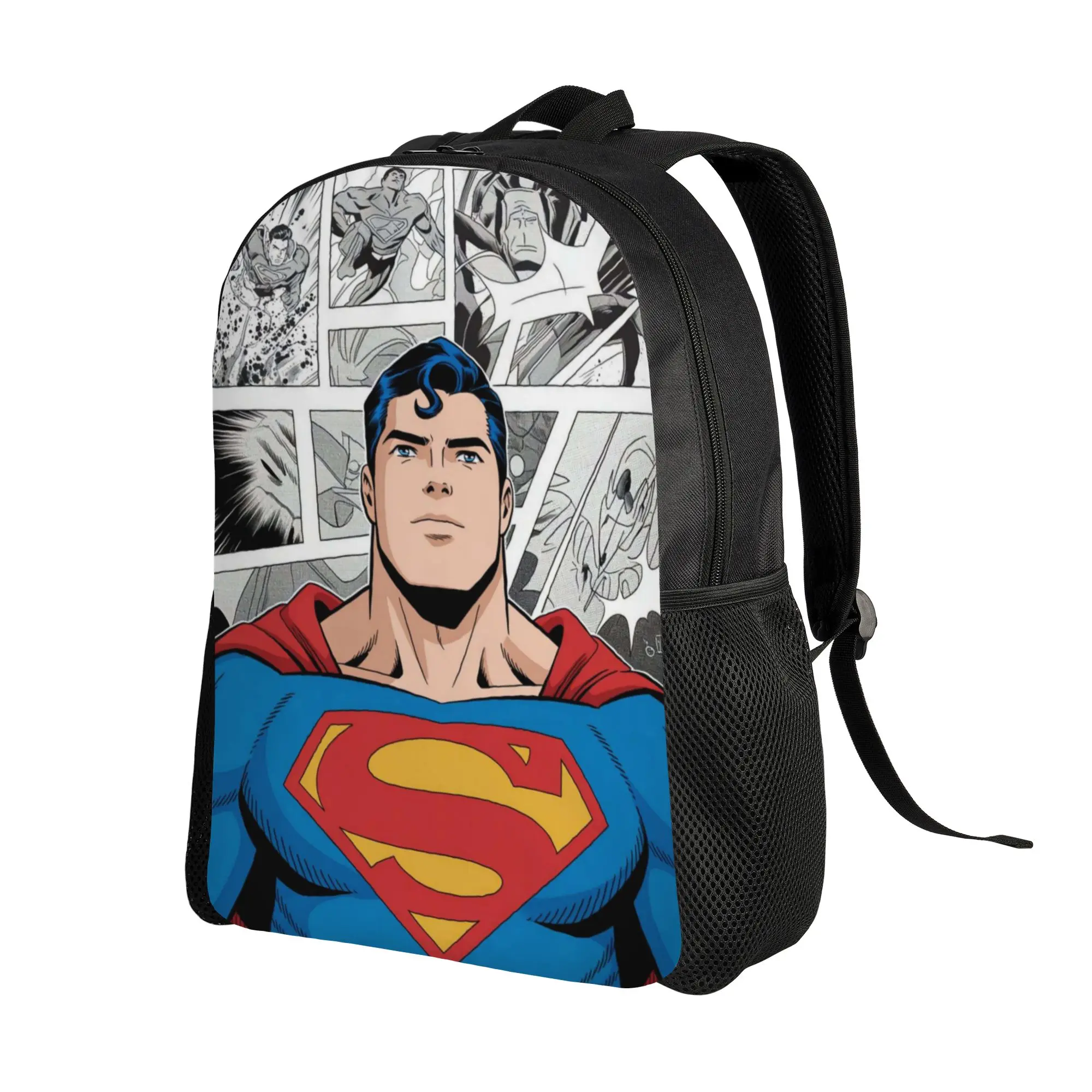 Back to school season Cool Superman Inside Comic Strip Panels Bookbag  Students Backpack