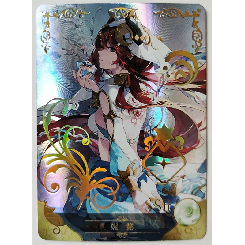 Goddess Story Anime Characters New Version Ssr-Series Bronzing Process Children\'s Toys Collection Card Christmas Birthday Gift