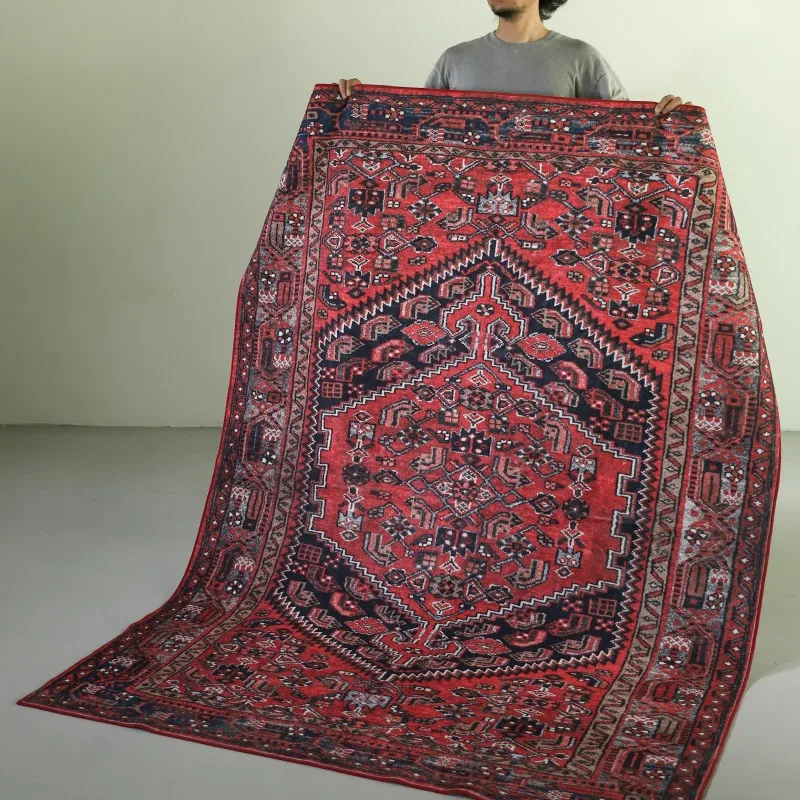 American Vintage Living Room Carpet Persian Bedroom Dressing Table Persian Soft Carpets Home Study Cloakroom Washable Mat Rug