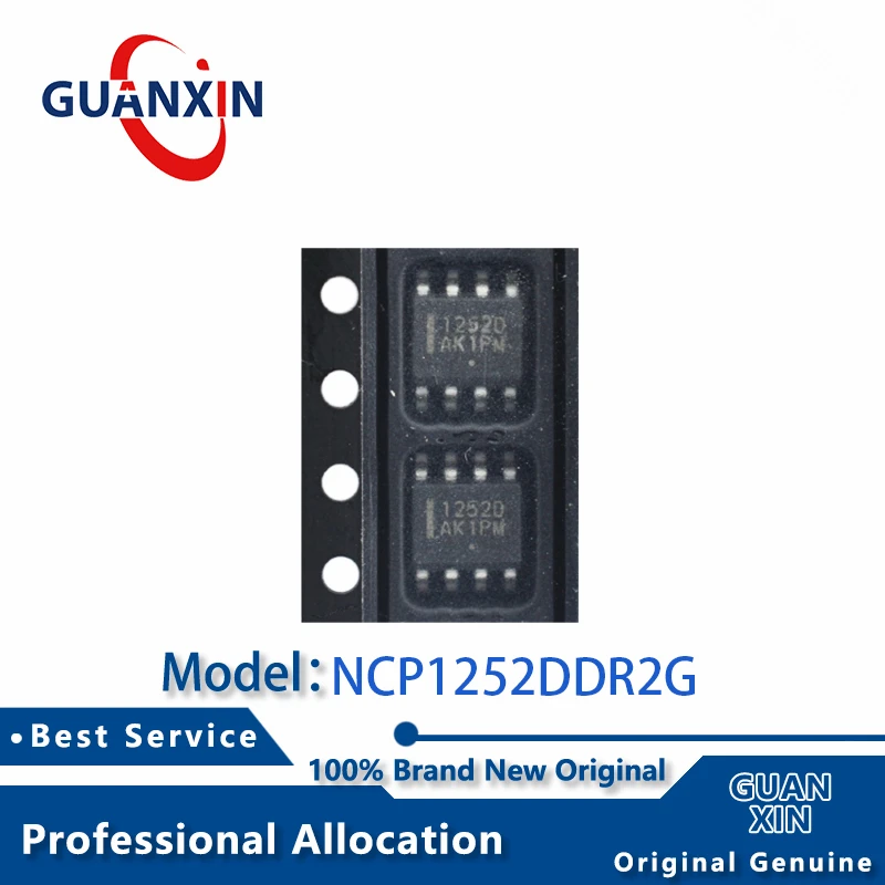 

100% New electronics NCP1252DDR2G SOIC-8 Marking 1252D NCP1252