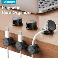Joyroom 9 PCS Magnetic Cable Management Cord Organizer Adhesive Wire Desk Cable Clips Wire Organizer Keeper for Desktop Wall