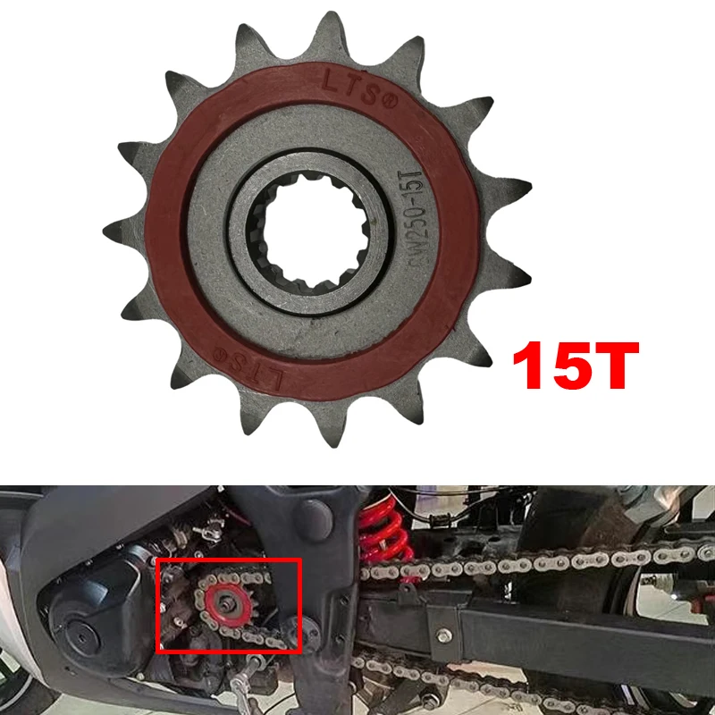 Silent Durable Engine Front Sprocket 15T For Zontes 310x T310 T350 ZT250-S ZT310-X-R-T-V-VX ZT350-R-X-T GK350 ZT 250 310 350