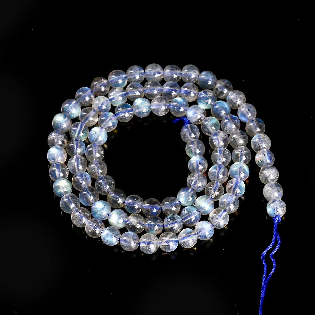 7A Natural Stone Gray Moonstone Beads Loose Spacer Labradorite Gemstone Bead for Jewelry Making DIY Necklace Bracelet Accessory view 5