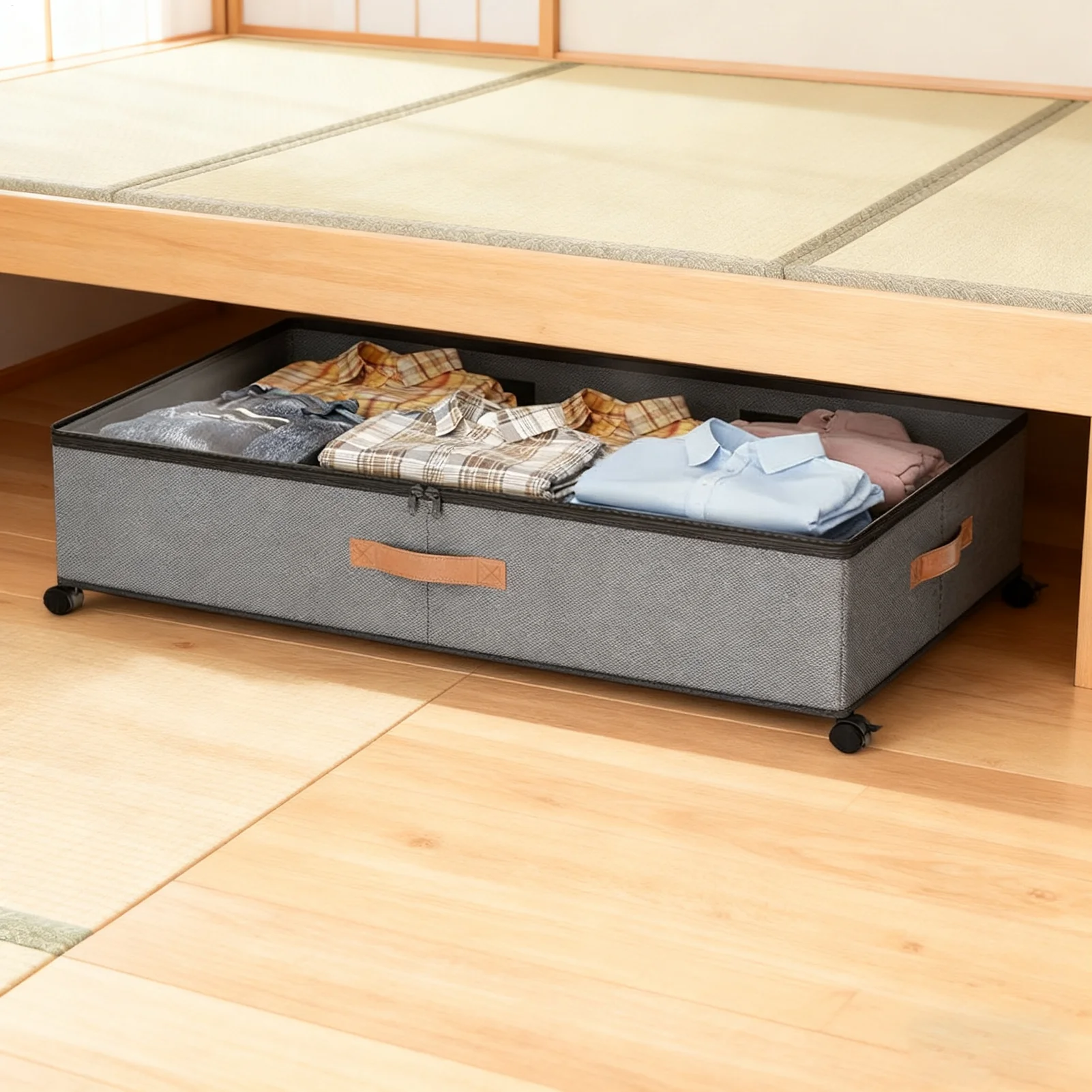 

Органайзер под кроватью, большой пылезащитный контейнер с колесиками под кроватью, контейнер для хранения обуви, одежды, простыня, тканевое игрушечное одеяло