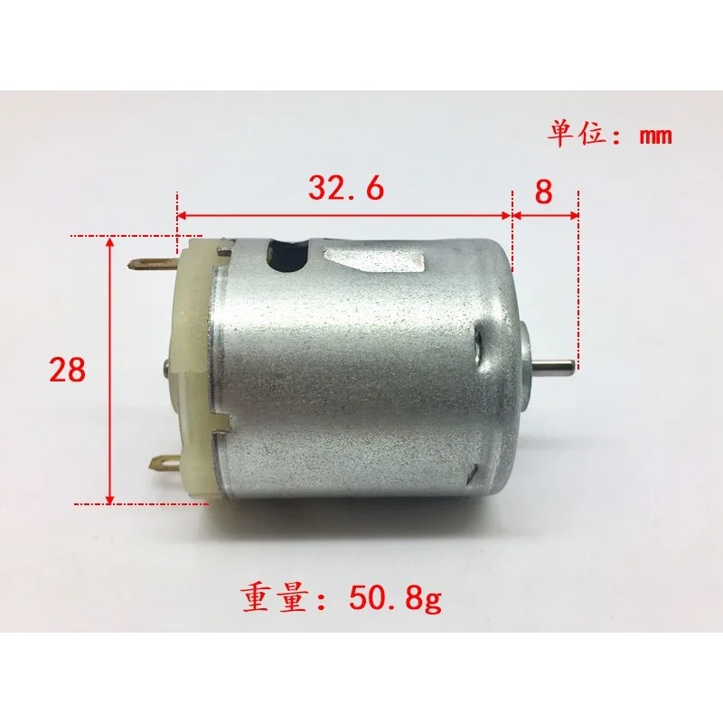 MABUCHI RK-365SA-2080/44 Micro Carbon Brush Motor DC 6V 6000RPM 12V 12000RPM Strong Magneto Short D Shaft 28mm*32mm 140mA-160mA