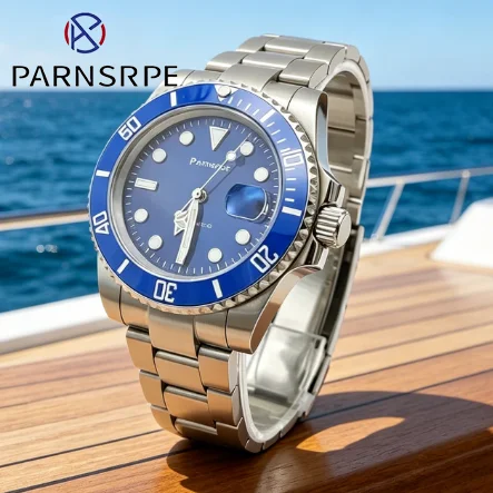 

Men's Waterproof Sapphire Watch Stainless Steel Case Strap Japan NH35 Movement Sterile Dial Ceramic Bezel Men's Watch