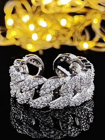 2023 New Trendy Silver Color Eternity Band Ring For Women Anniversary Gift Jewelry Bulk Sell R7892