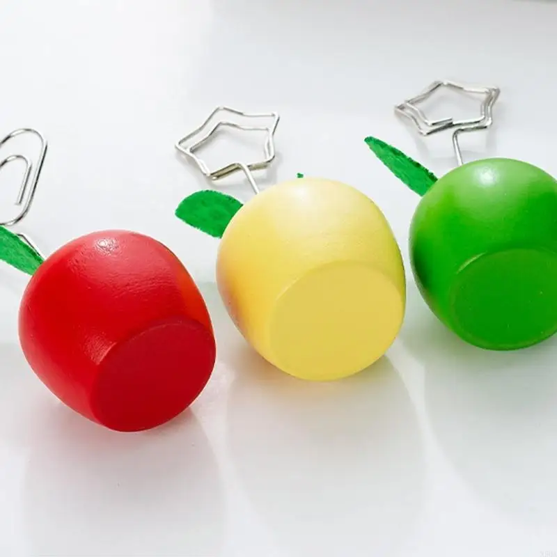 Fruit Note Stand Photo Stand With Wooden Base for Holiday Decoration