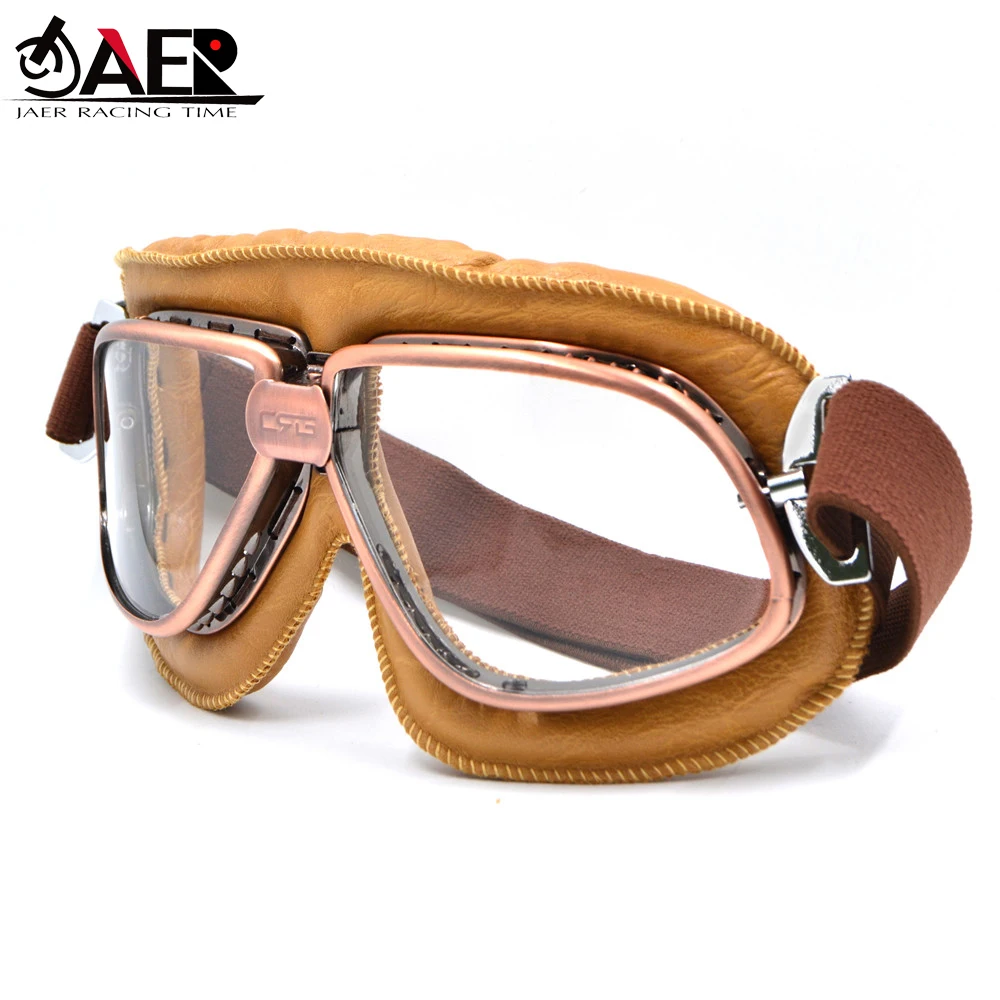 

Motorcycle Vintage Old School Retro Goggles Glasses for Sport Racing Off Road Pilot Cycling Eye Ware