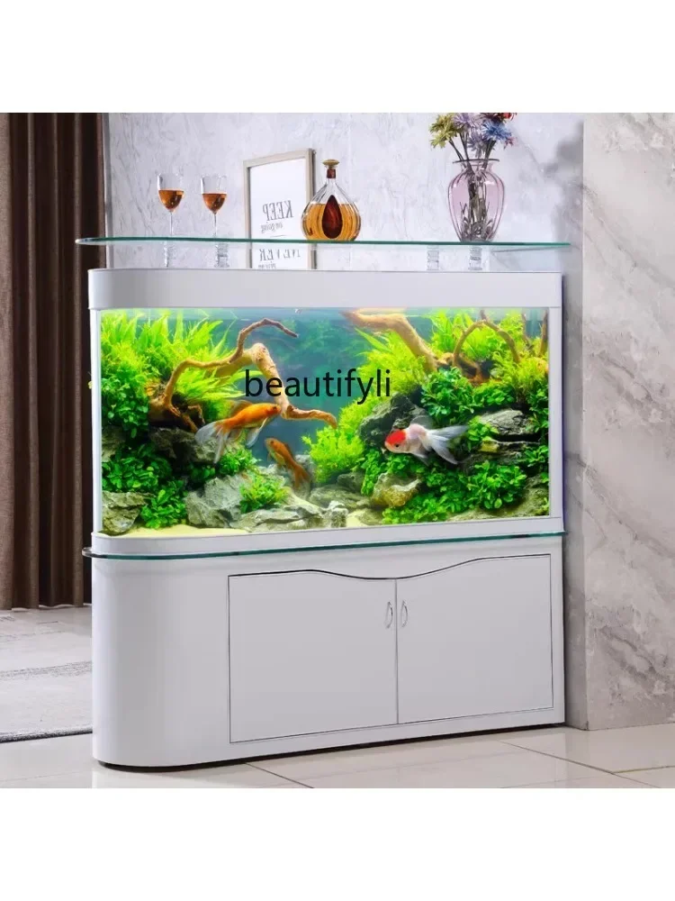 Fish Tank Aquarium Glass Ecological Change Water Hallway Bullet Bottom Filter Medium and Large Household Living Room 1.2 M