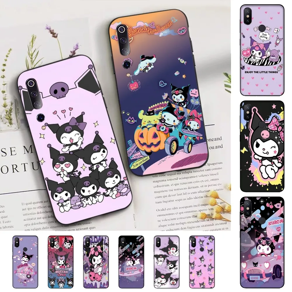 

Cartoon K-kuromi Phone Case For Xiaomi Mi 5X 8 9 10 11 12 Lite Pro 10T PocoX3pro PocoM3 Note 10 Pro Lite